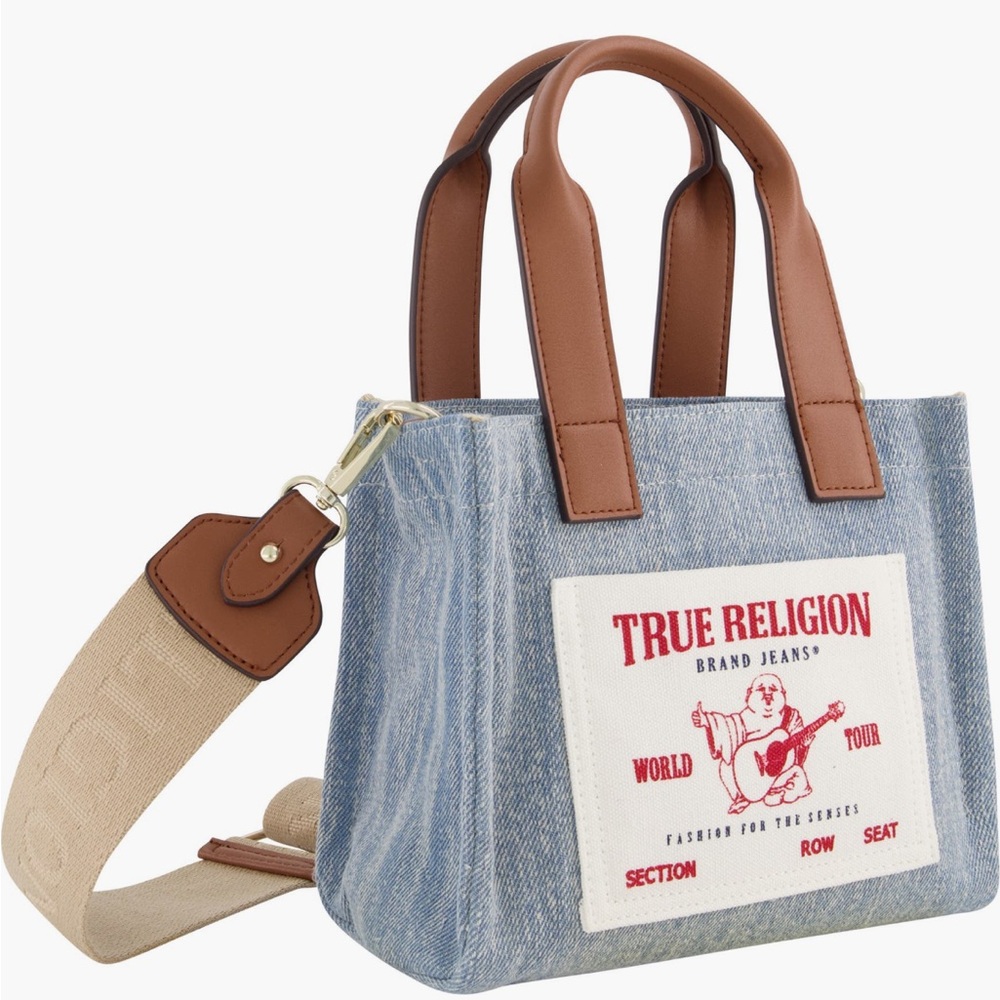 NWT True Religion Canvas Mini Tote Bag